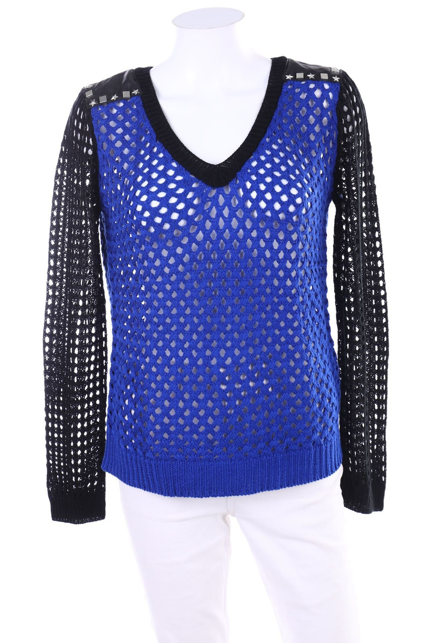Laura Scott - Strick-Pullover aus Lochstrick mit Nieten - D 36-38