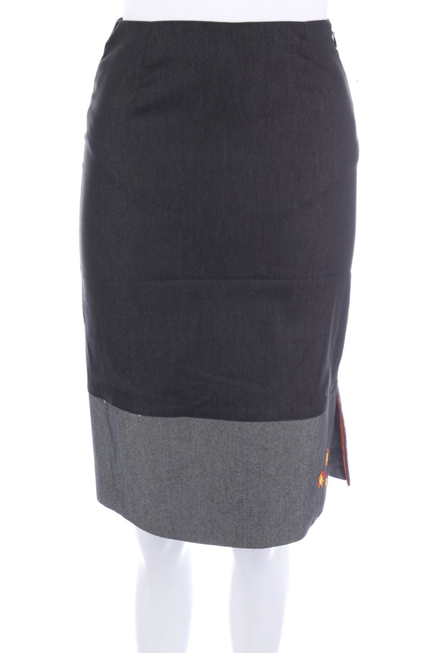 crazy world - Jeansrock mit Stickereien - D 34