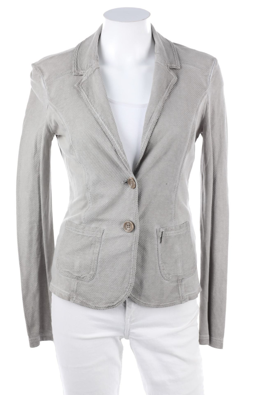 comma - Garment Dyed-Jersey-Blazer mit aufgesetzten Taschen - D 34