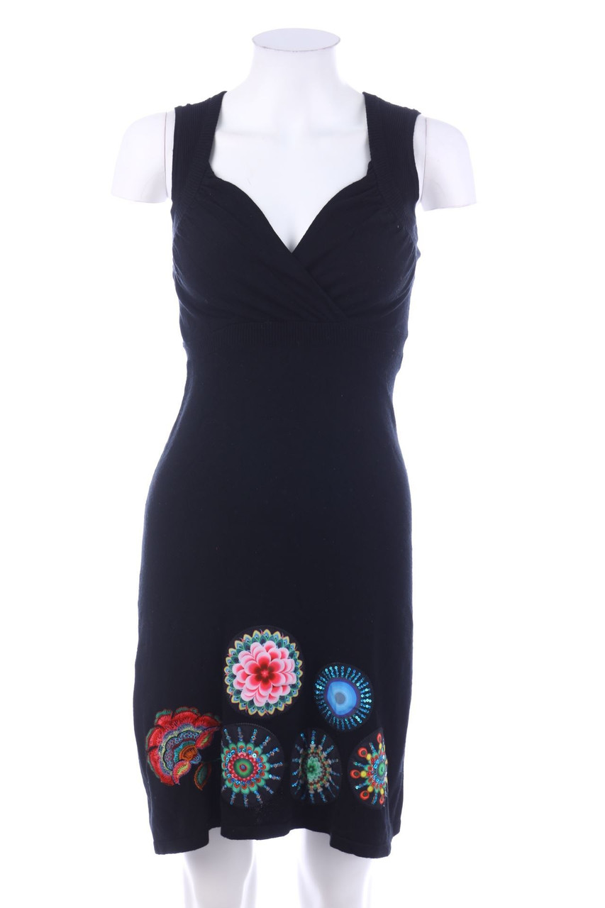 Desigual - Strickkleid mit floralem Muster - S