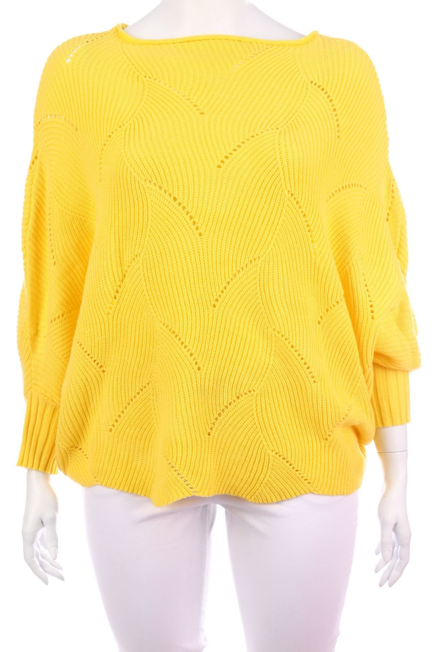 SHEIN CURVE - Batwing-Pullover mit Lochstrick-Details - D 50