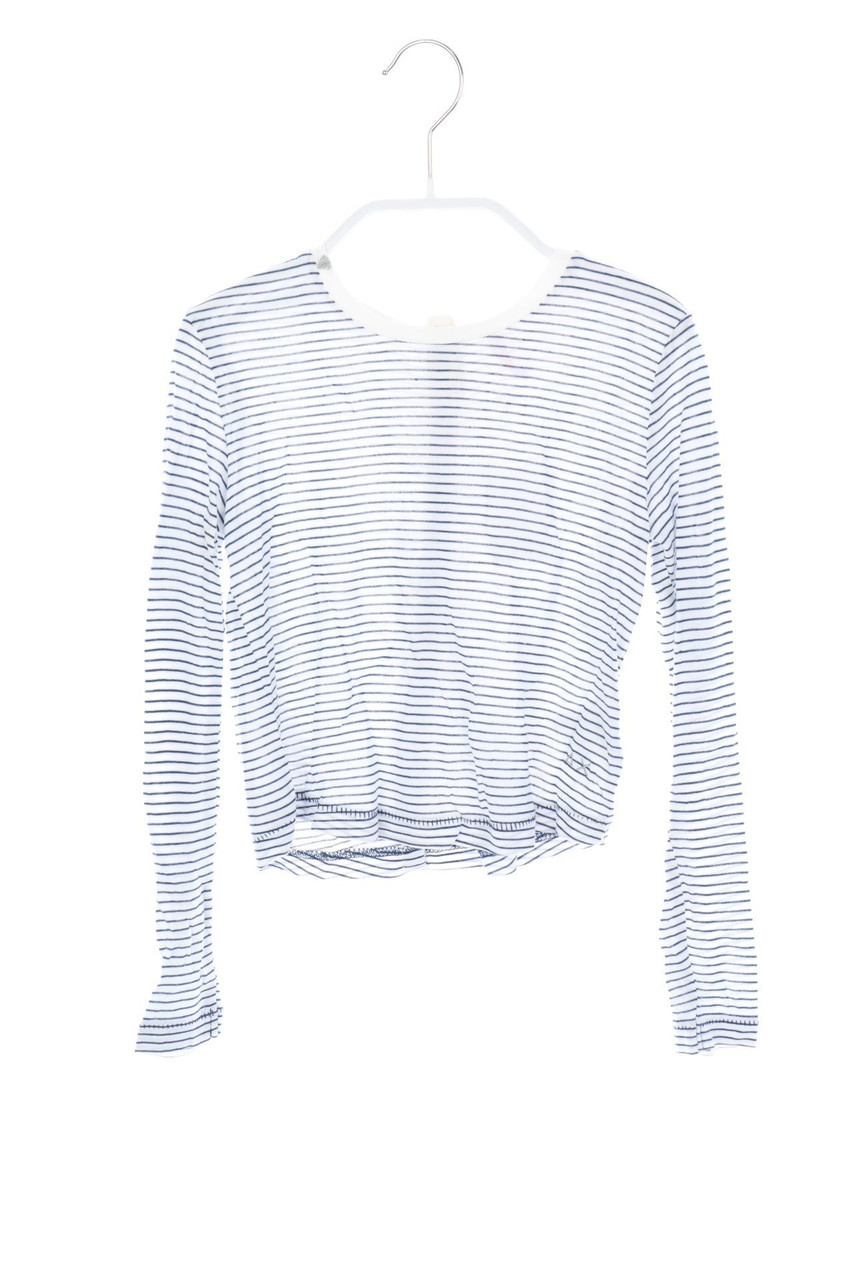 SUN68 - Streifen-T-Shirt mit Knöpfen - 104