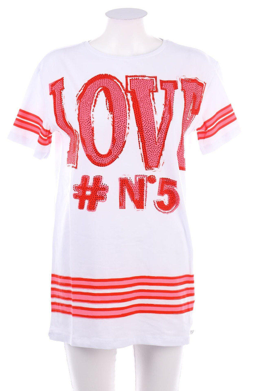 SO TWEE BY MISS GRANT - Kurzarm-Shirt mit Strass-Steinen - D 38