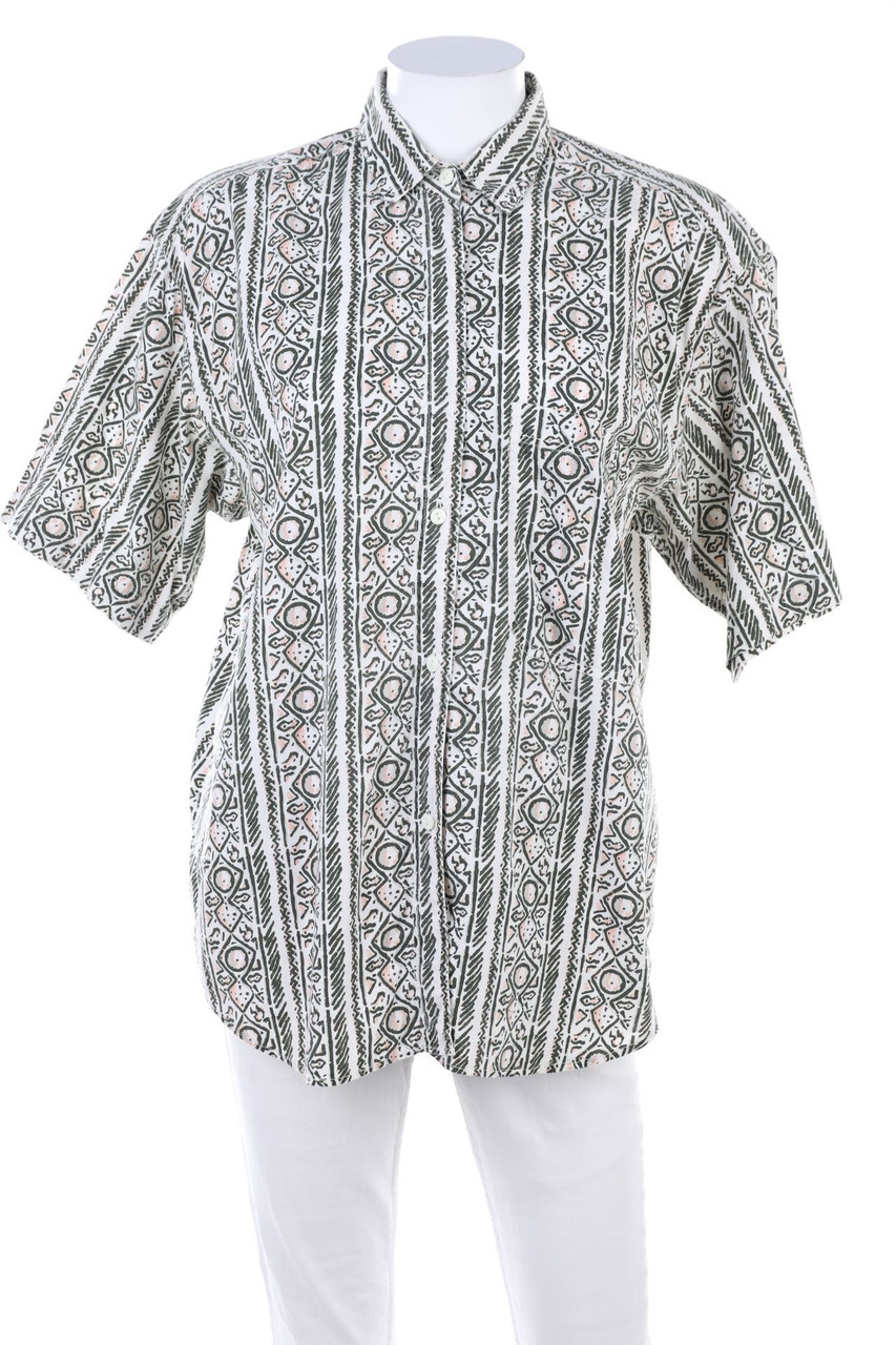 PARIS SPORT CLUB - Kurzarm-Bluse mit Print - M