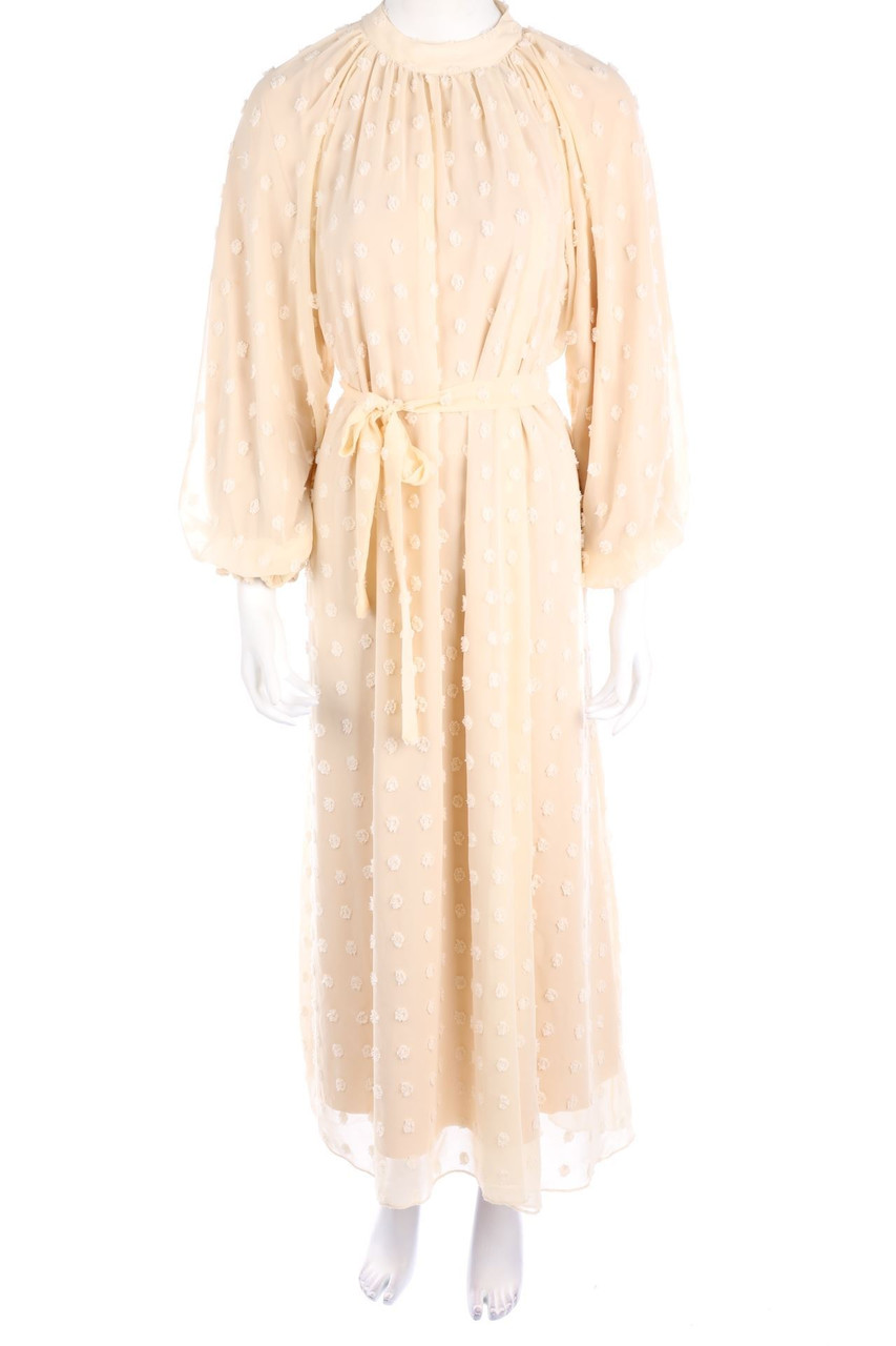 Ohne Label - Maxi-Kleid mit Punkten - M