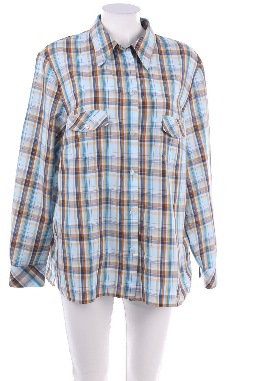 CLARINA - Hemd-Bluse mit Tartan-Muster - D 48