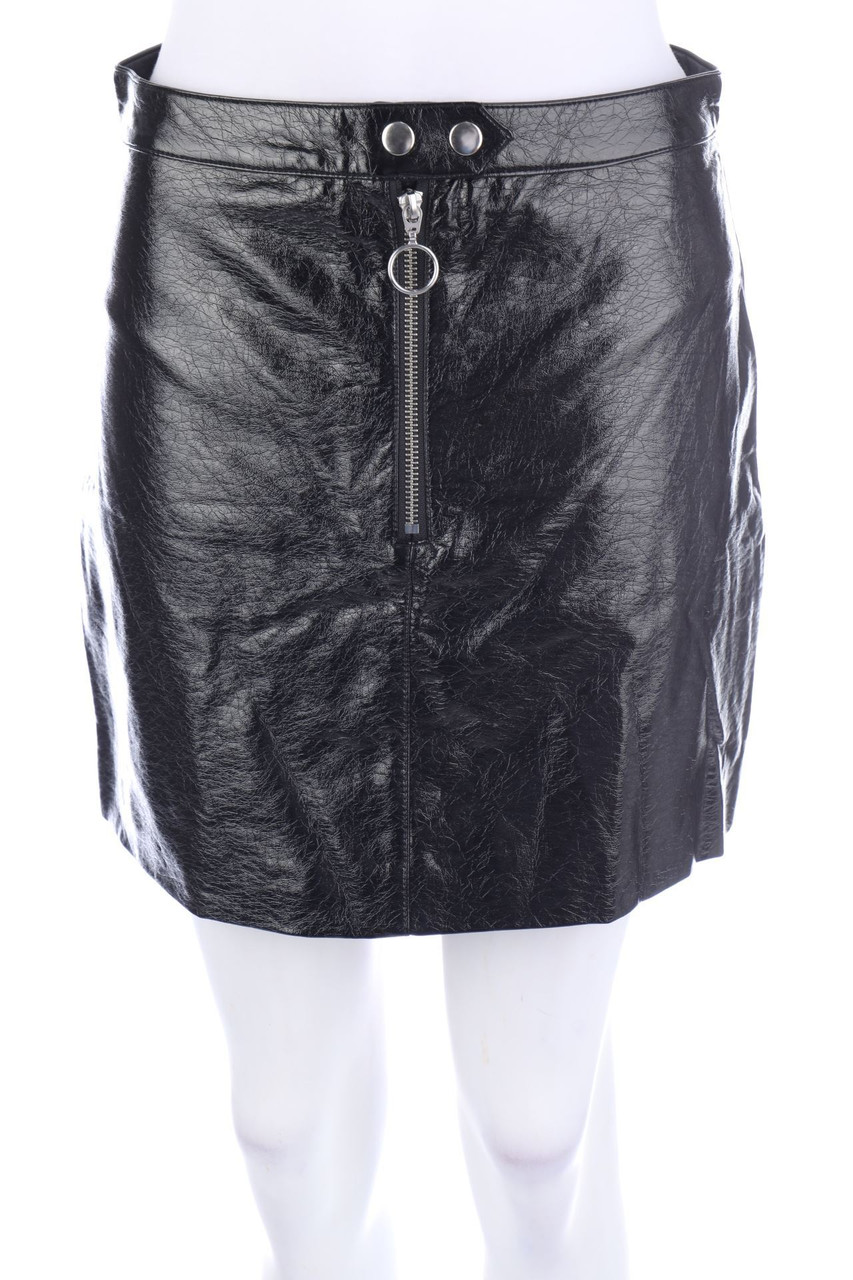 H&M DIVIDED - Faux Leather-Mini-Rock - D 36
