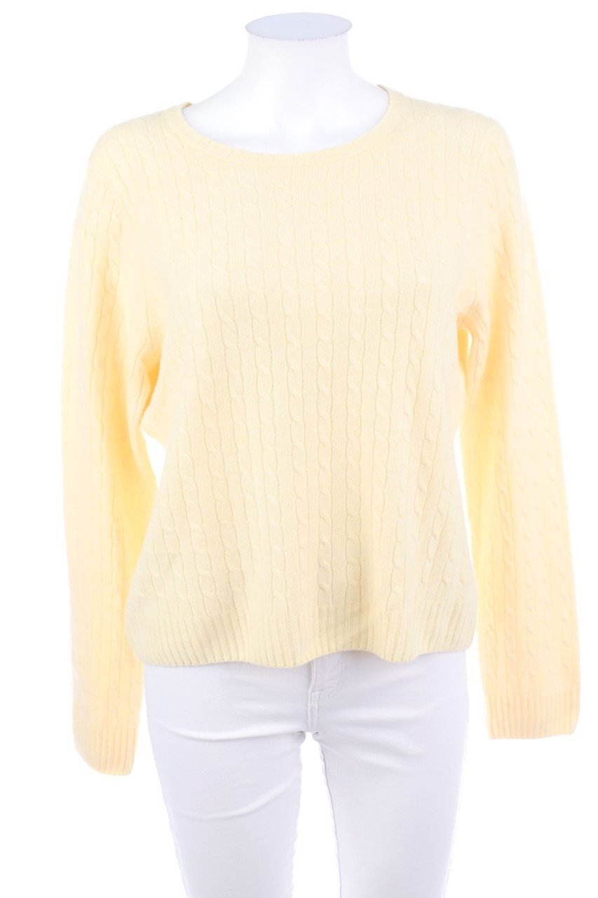 Bass - Strick-Pullover mit Zopf-Muster - L