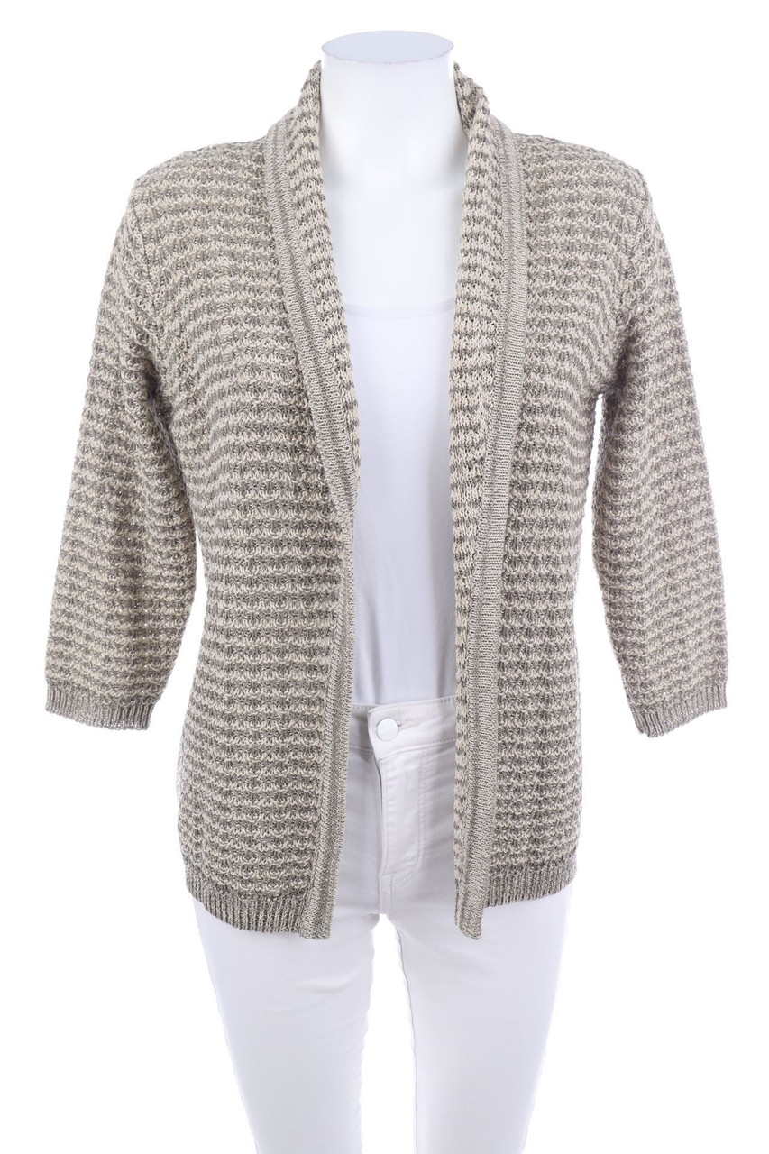 MADELEINE - Streifen-Cardigan mit Metallic-Effekt - D 36-38