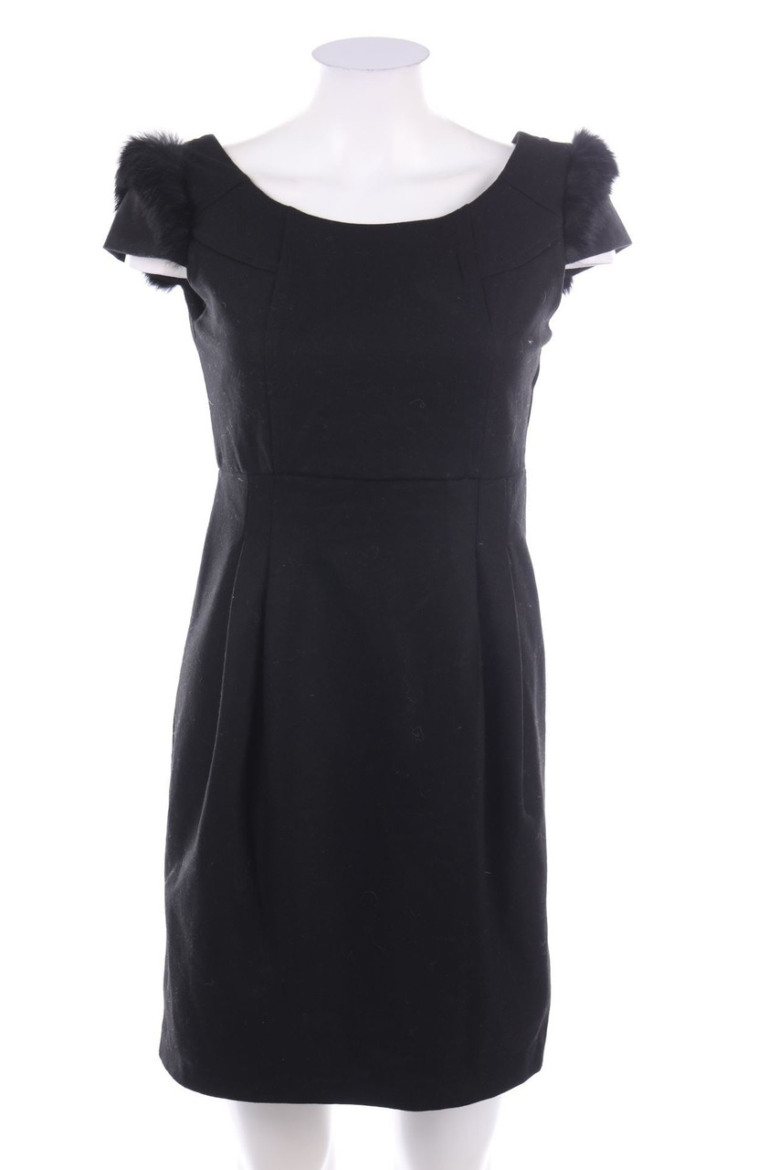 SIARE´S - Etui-Kleid mit Echt-Pelz-Besatz - D 36