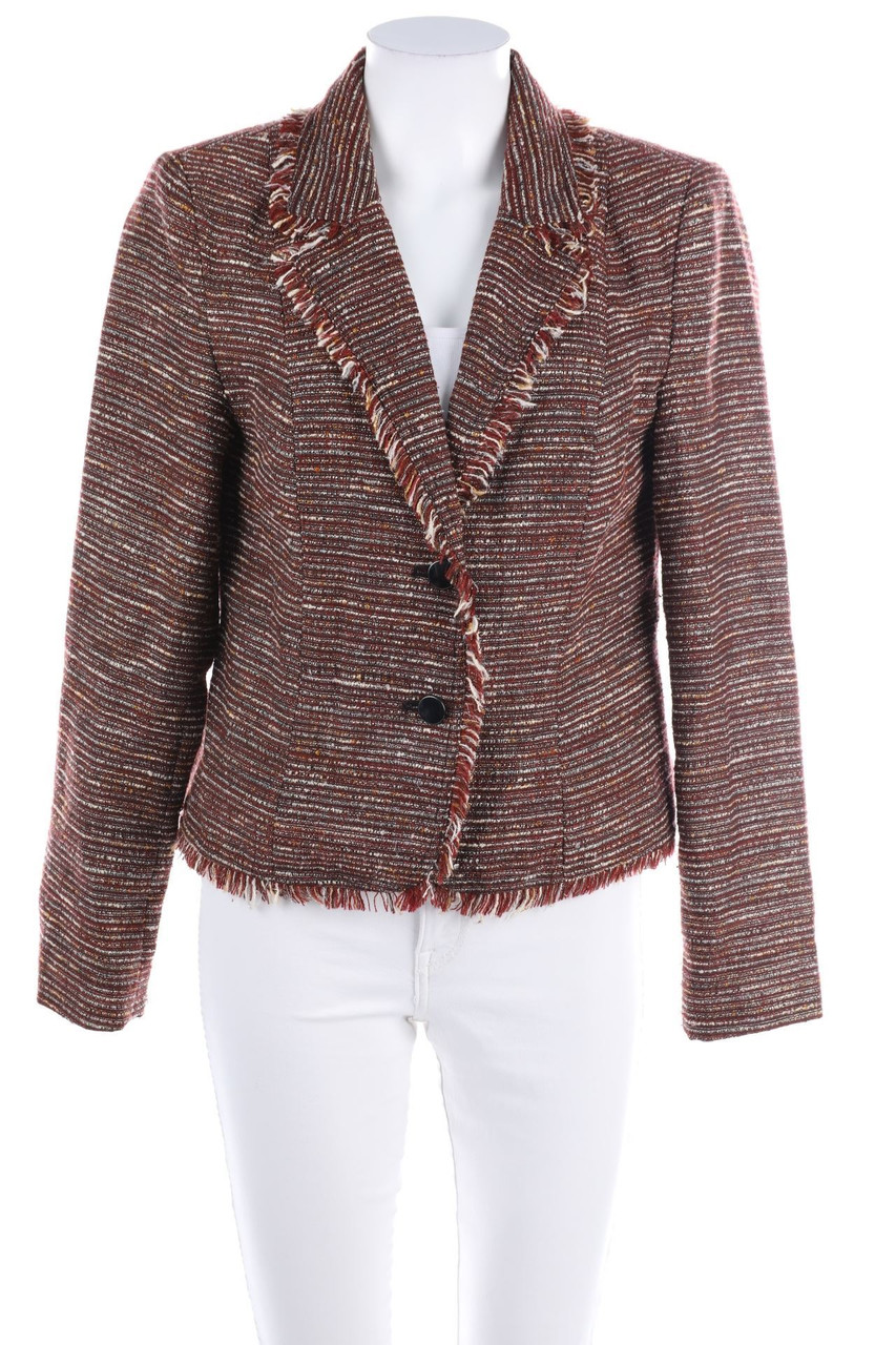 COOL CODE - Glitzer-Bouclé-Blazer-Jacke mit Fransen - D 40