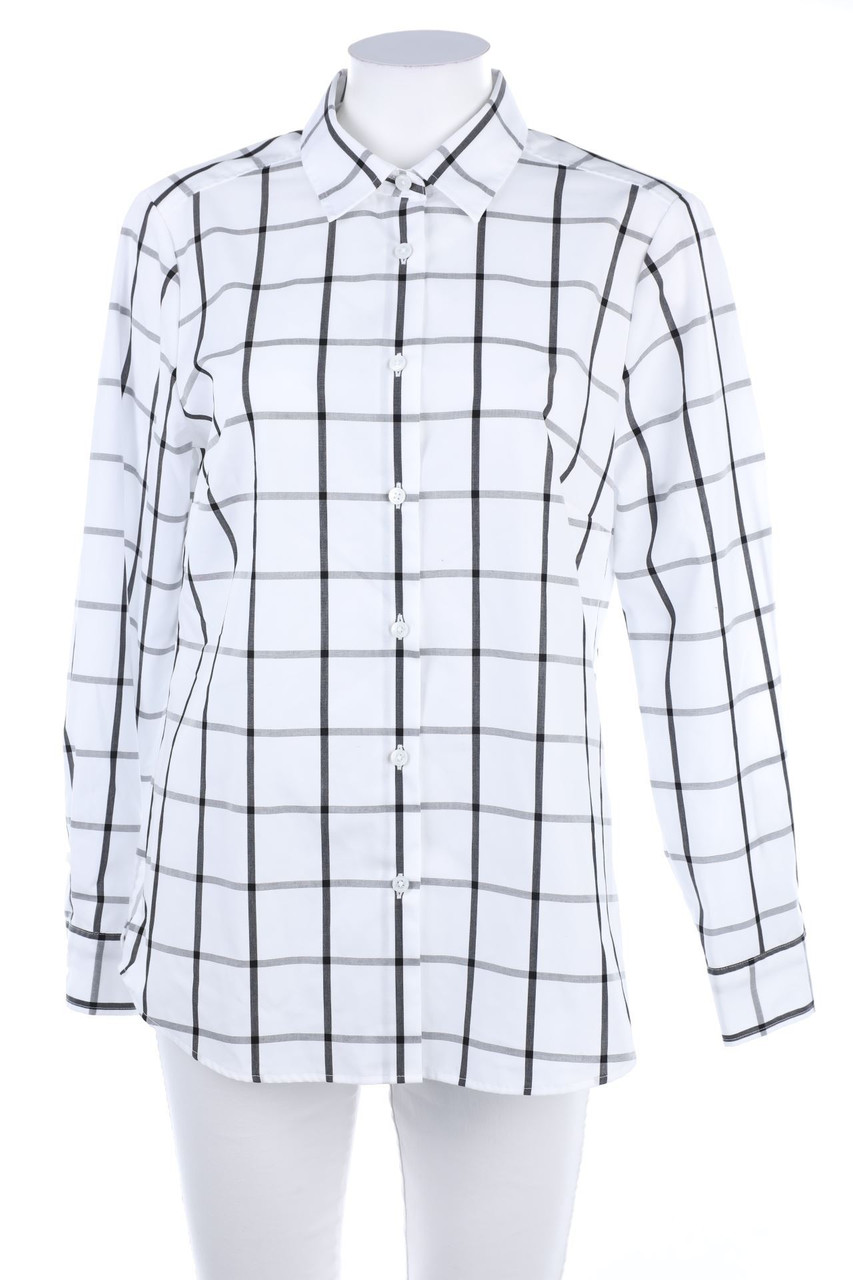 walbusch - Hemd-Bluse mit Karo-Muster - D 40
