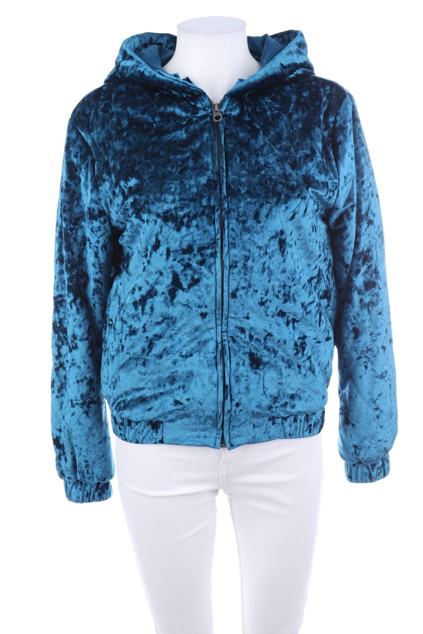 SOYA FASHION - Samt-Hoodie-Sweatjacke - XS