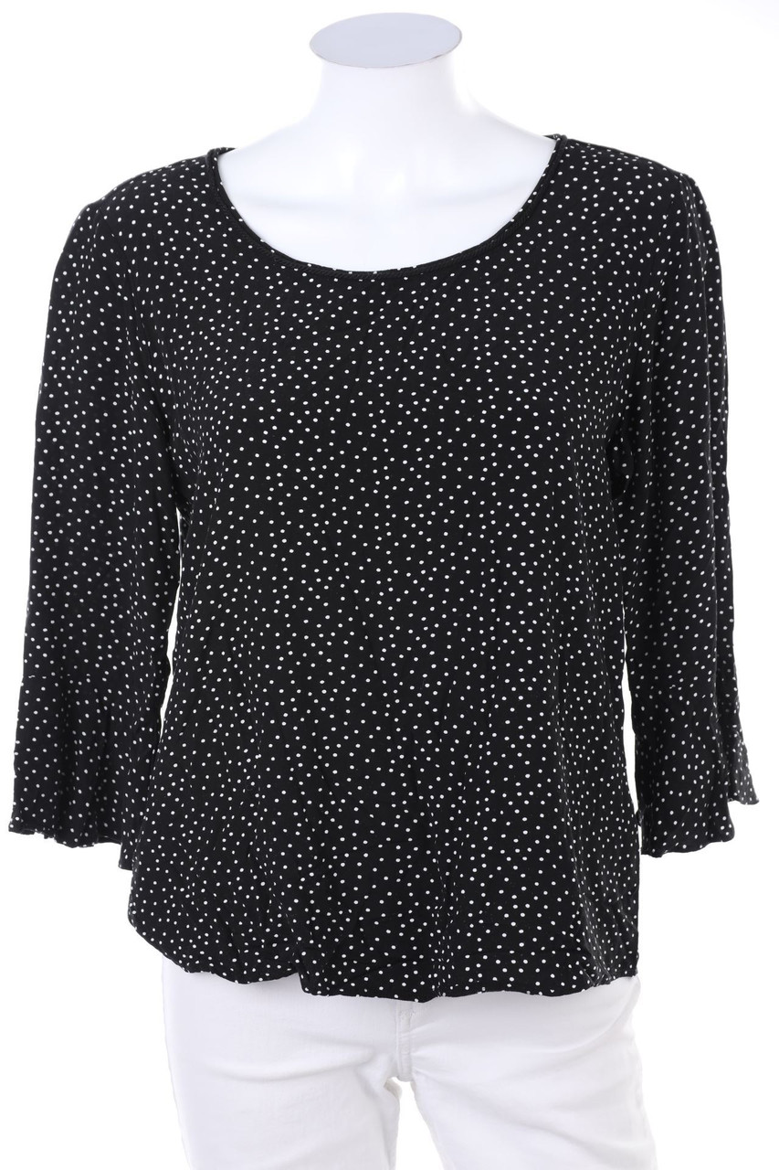 comma - Volant-Bluse mit Pünktchen - D 38