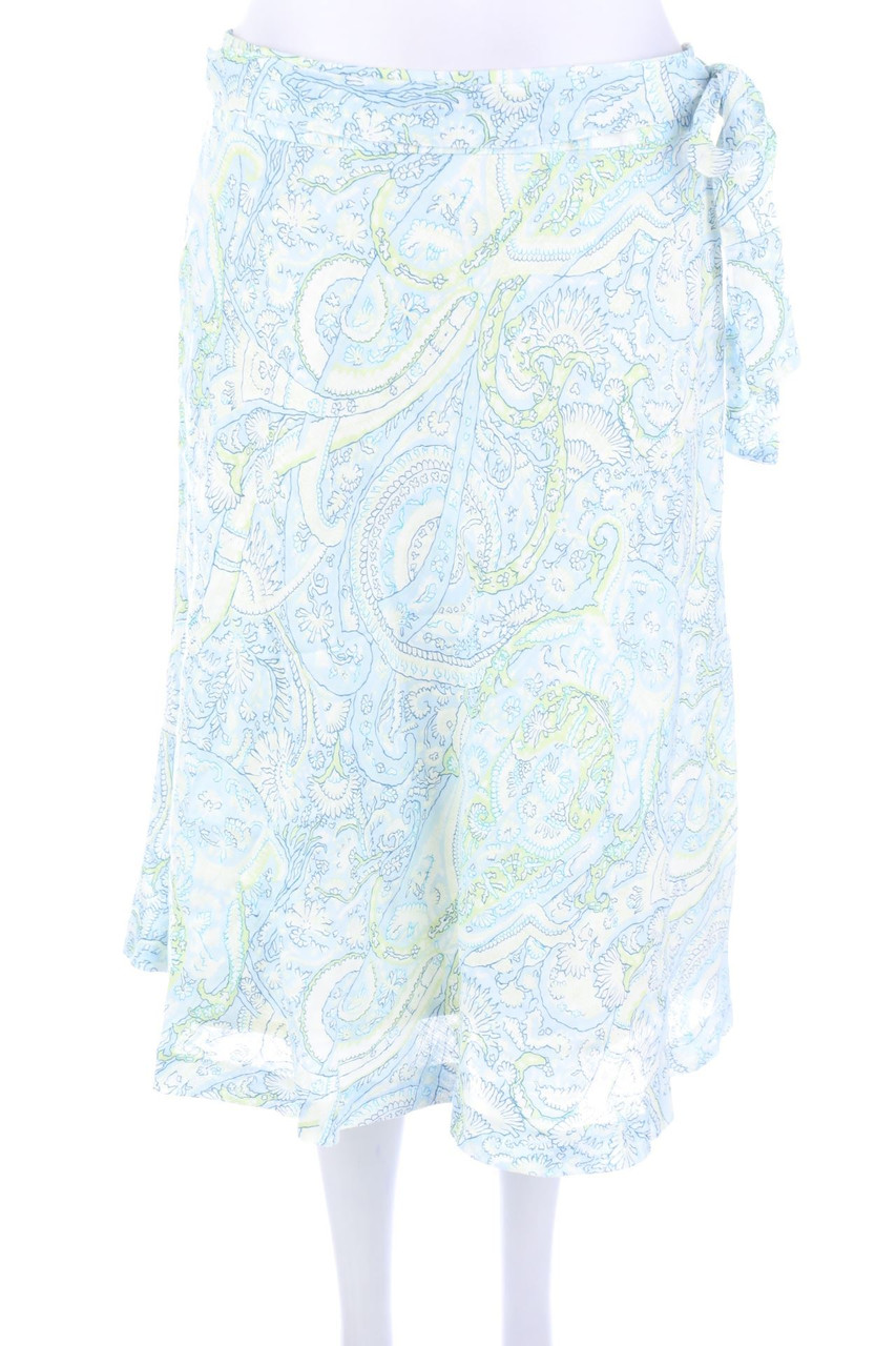 VON DANIELS - Leinen-Rock mit floralem Muster - D 38