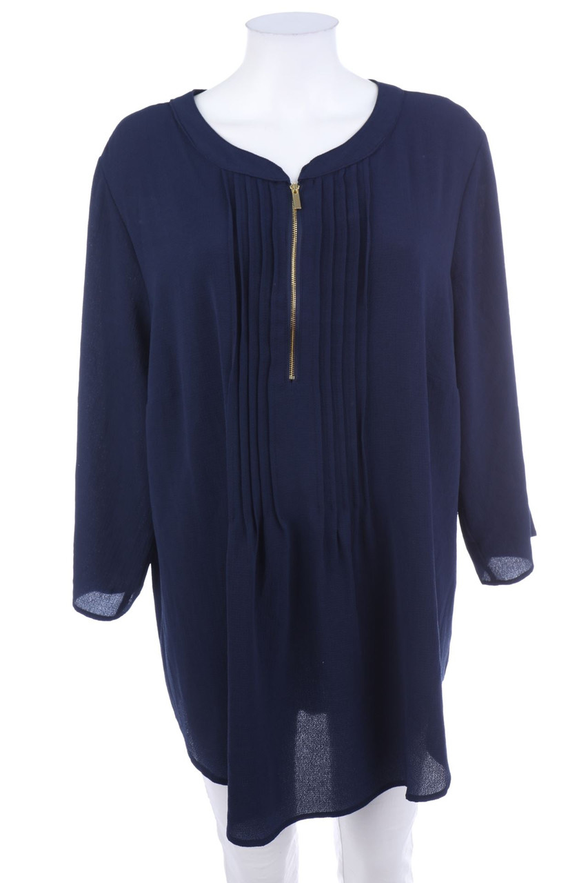 EVANS - Bluse mit Krempel-Ärmeln - D 46