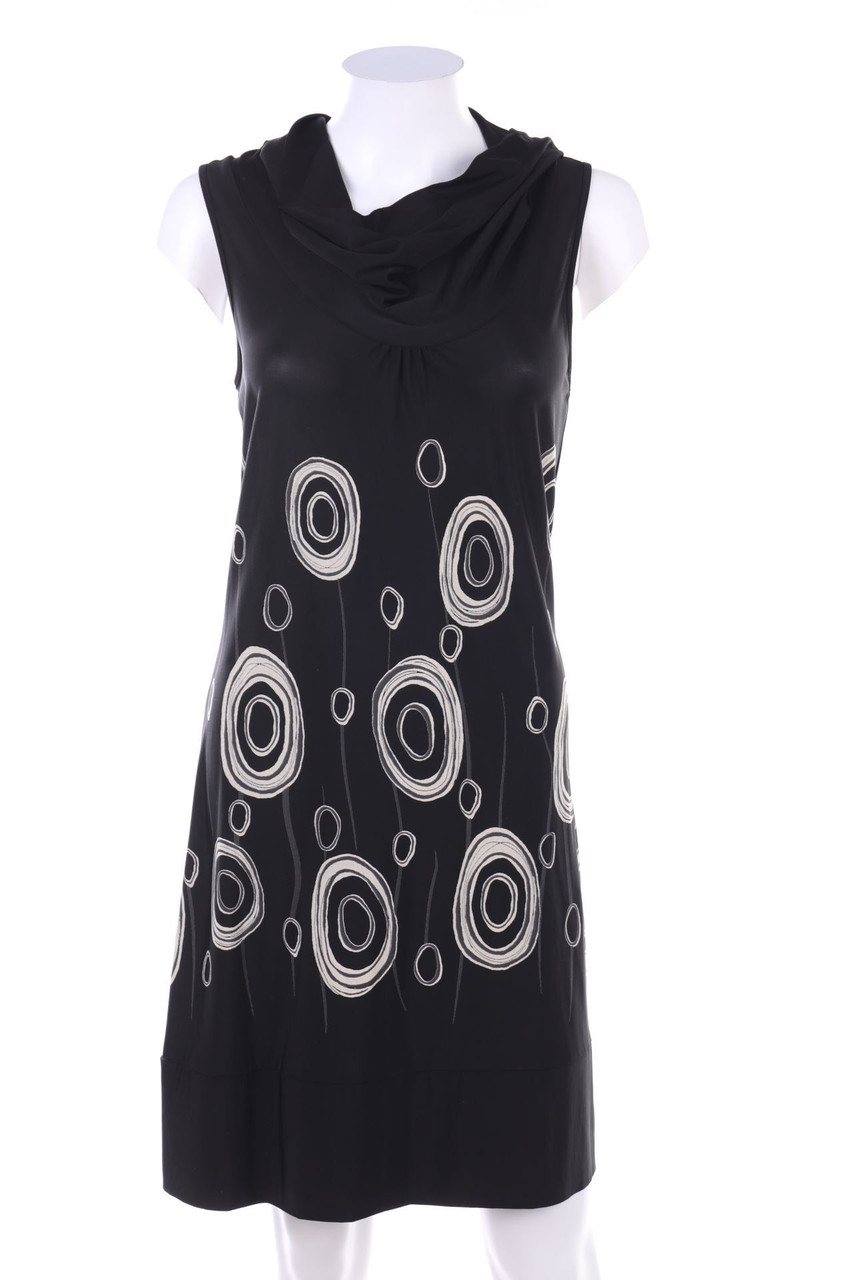 MONTEGO - Print-Kleid aus Jersey mit Wasserfall-Ausschnitt - D 34