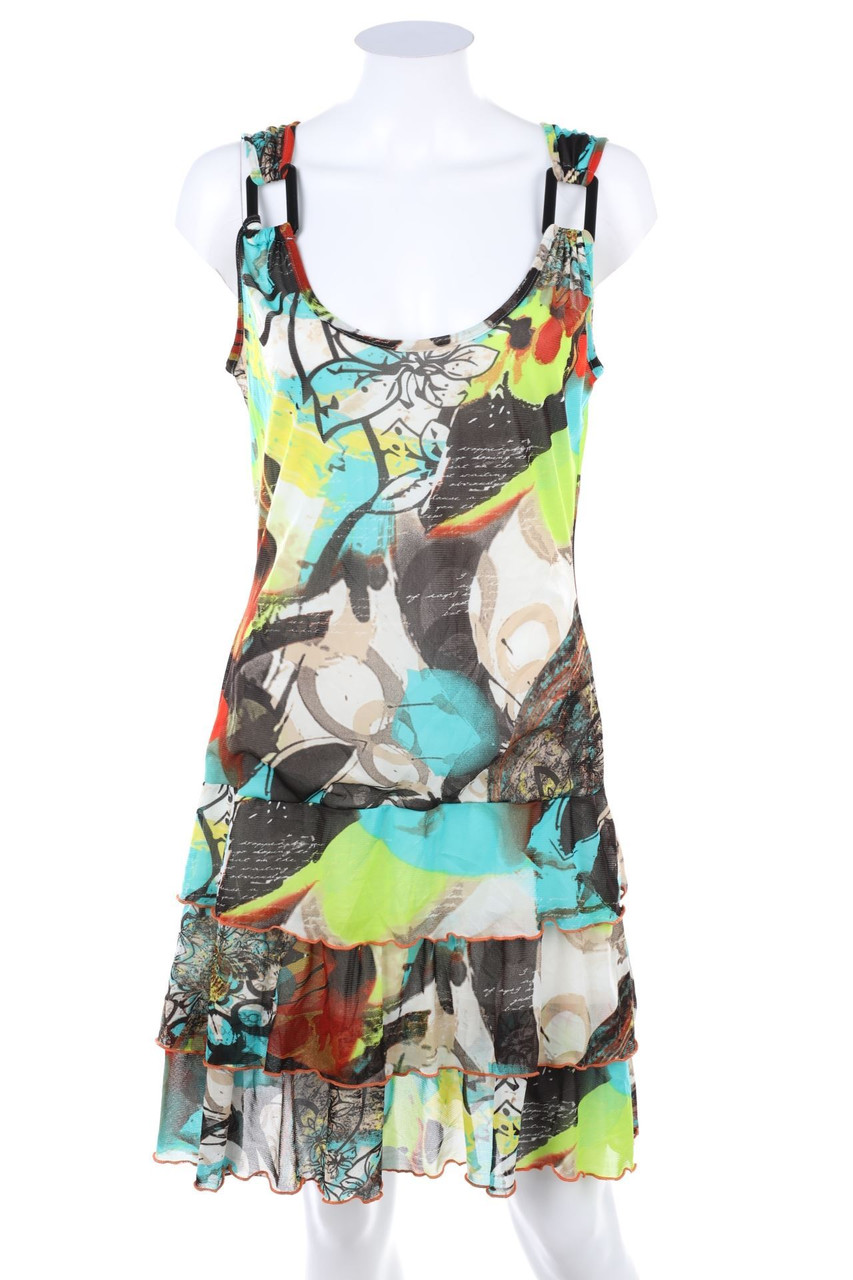 HEINE - Volants-Kleid mit Print - D 40