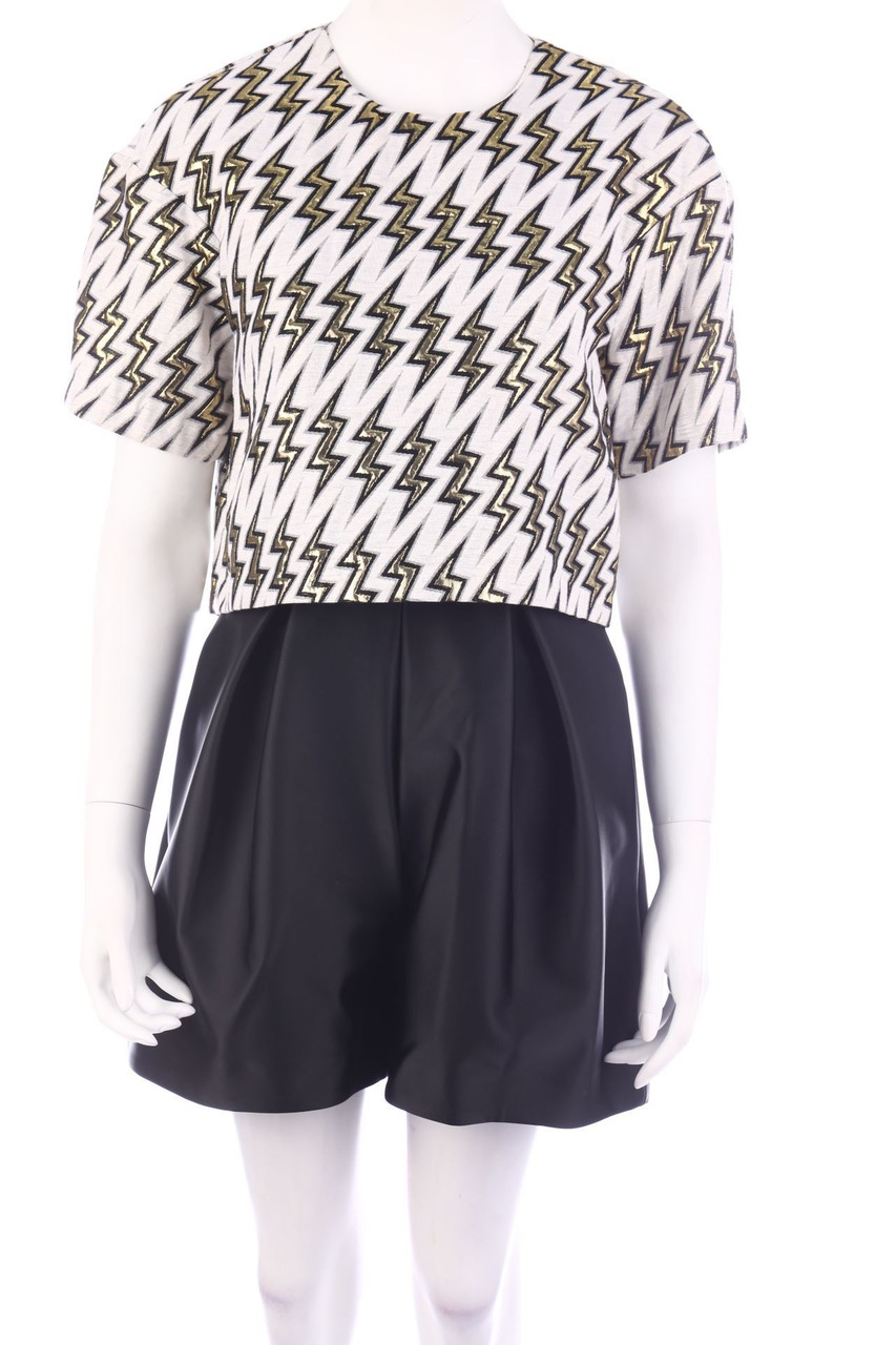 Simona Corsellini - Playsuit im Layer Look mit Metallic-Effekt - D 34