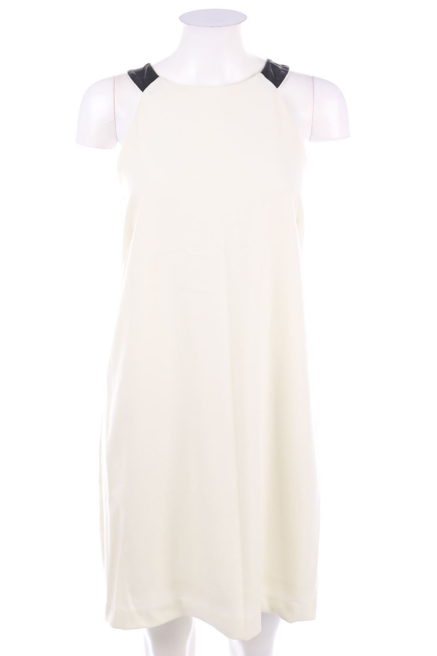 HOPE COLLECTION - Shift-Kleid mit Kunstleder-Details - M