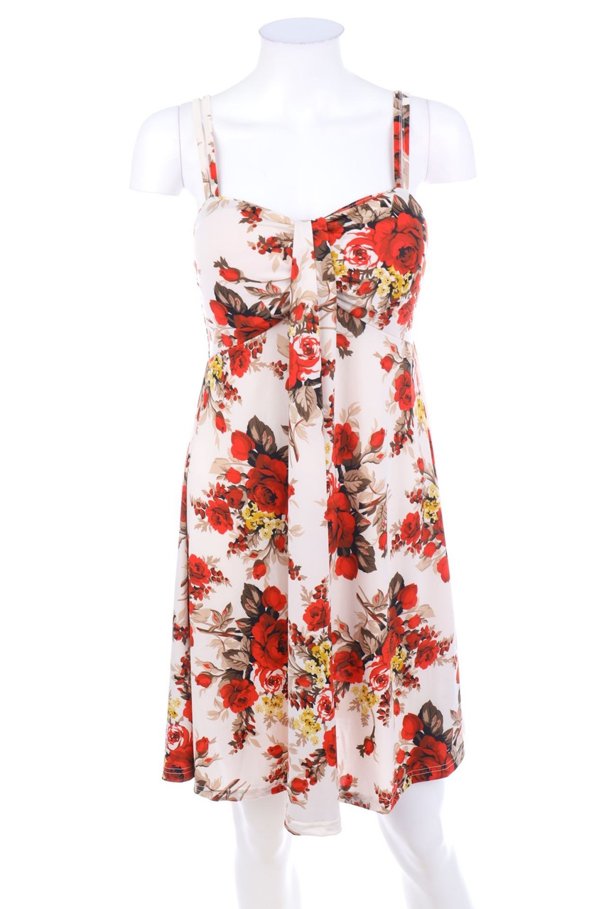 Ohne Label - Kleid mit Blumen-Print - XS