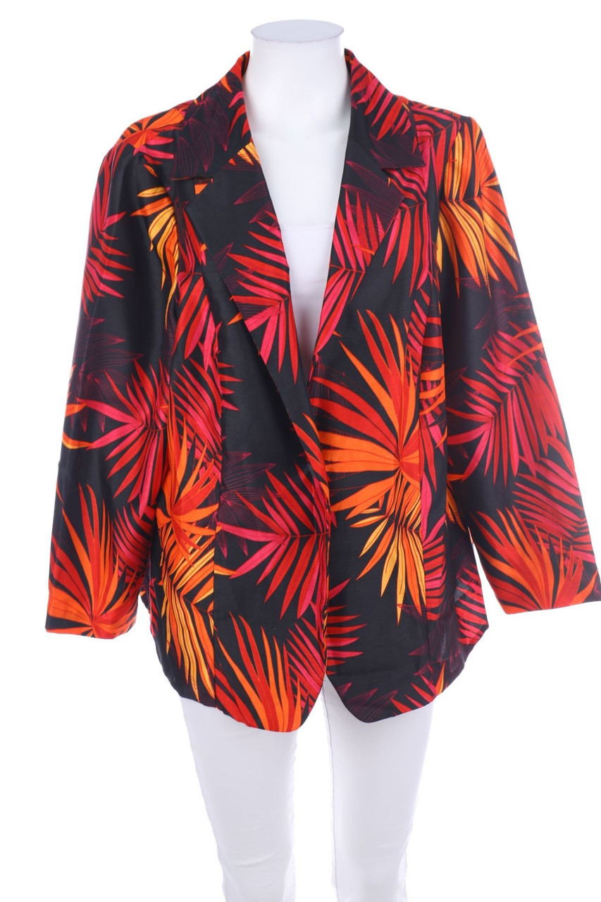 Kombi Mode - Oversize-Blazer mit Tropical Print - D 42