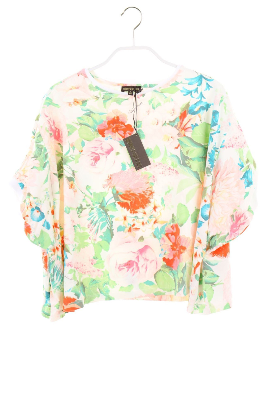 roberto cavalli - Oversize-T-Shirt mit Blumen-Print - 134
