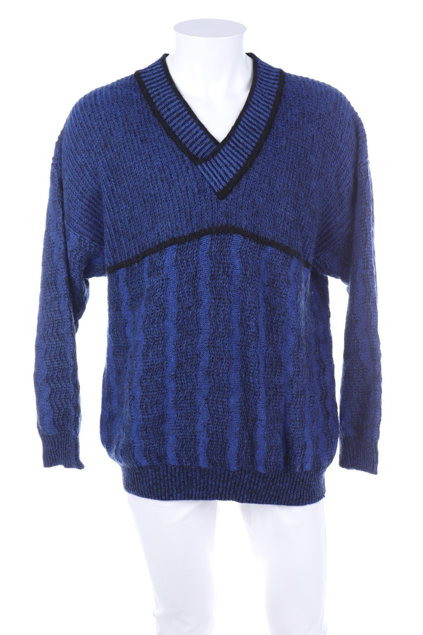 VINTAGE - V-Neck-Pullover mit Streifen - 52