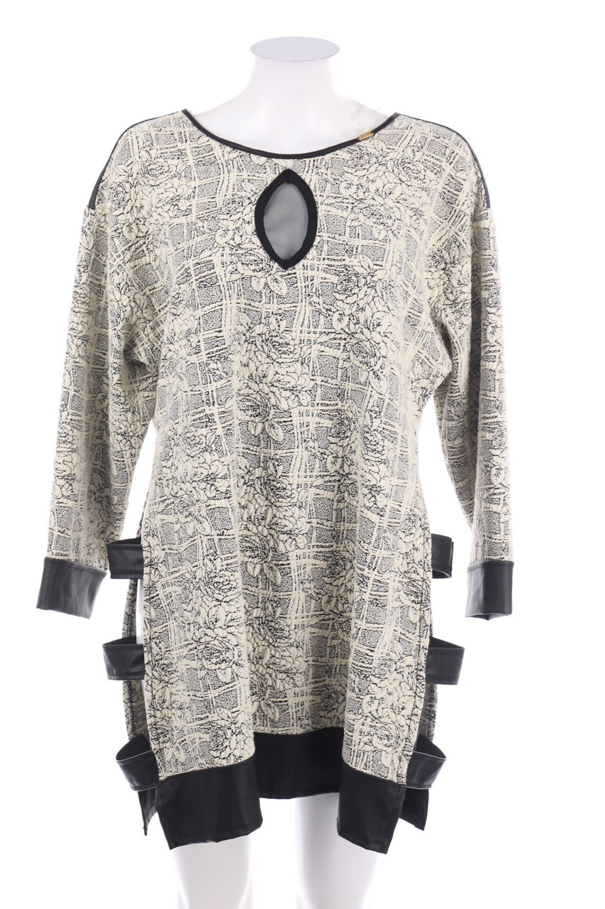 Rouge Avenue - Pullover mit Kunstleder-Details - XL