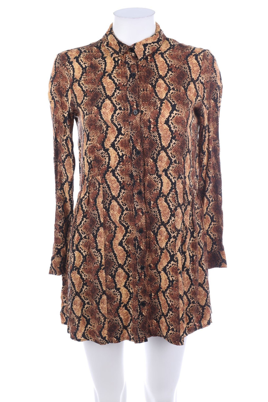 Bershka - Blusenkleid mit Animal-Print - XS