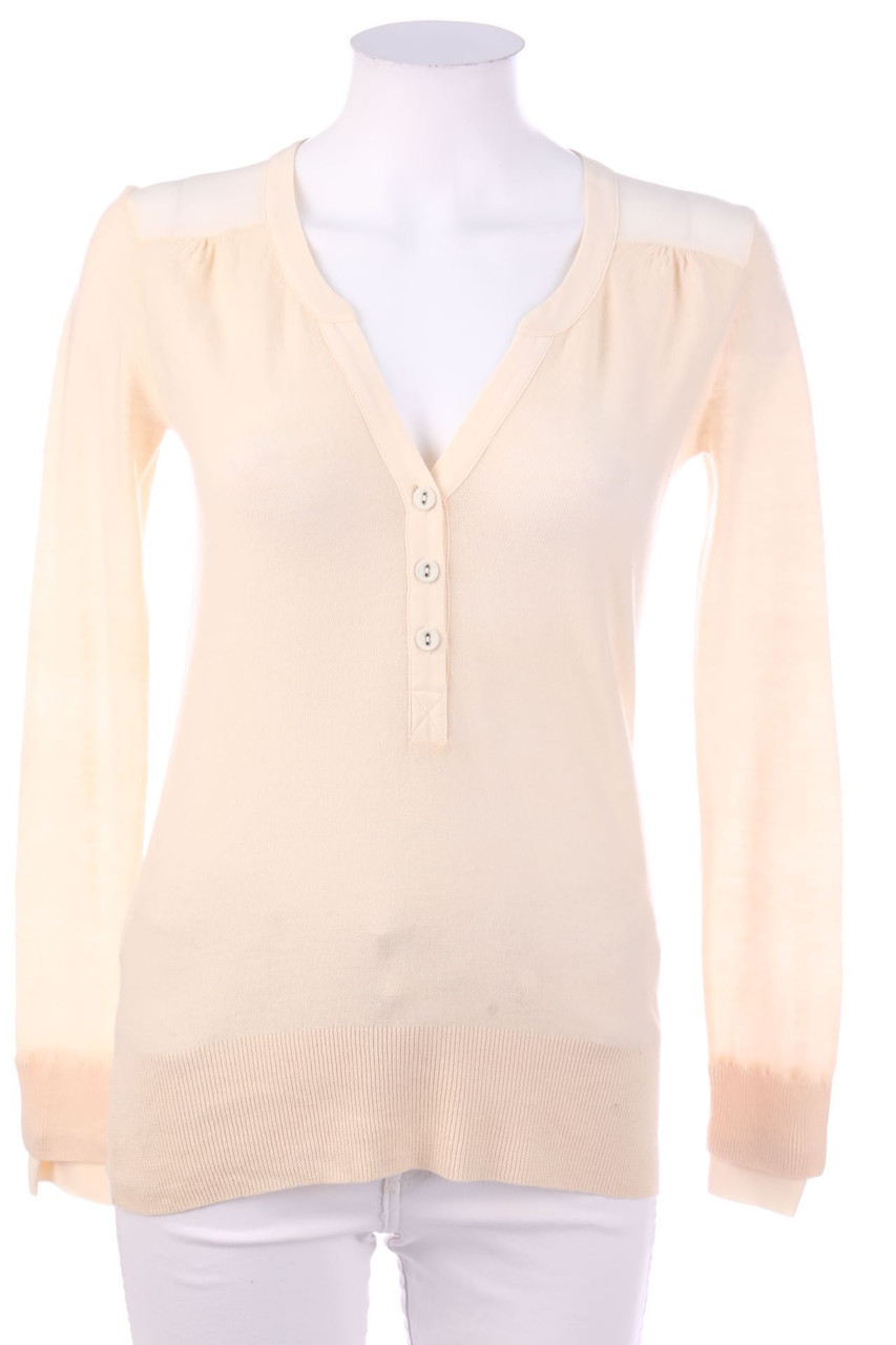 COMPTOIR DES COTONNIERS - Strick-Pullover aus Wolle mit Seiden-Details - XS