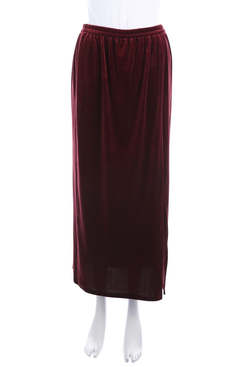 Ohne Label - Midirock aus Samt - S