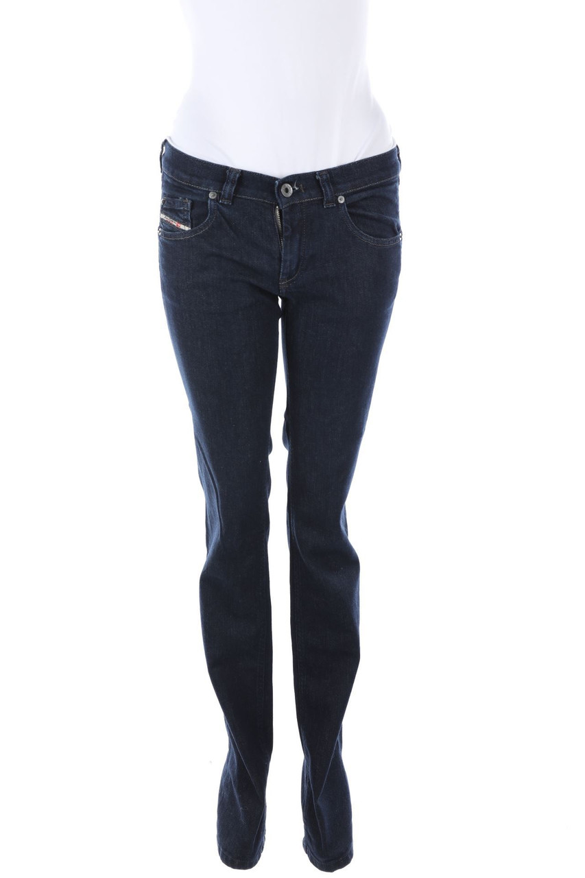 DIESEL - Raw Denim Straight Cut Jeans mit Logo-Patch - W29