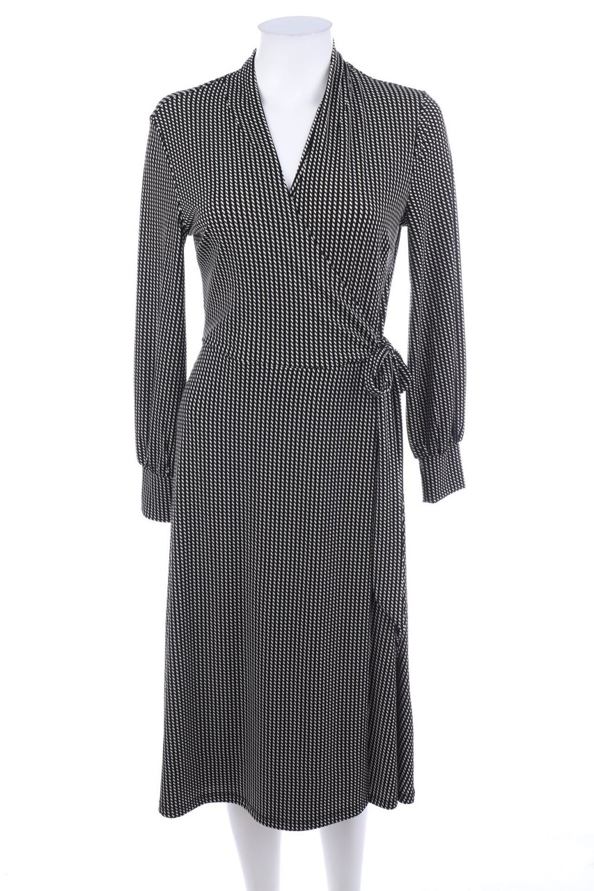 H&M - Midikleid in Wickel-Optik mit Muster - S