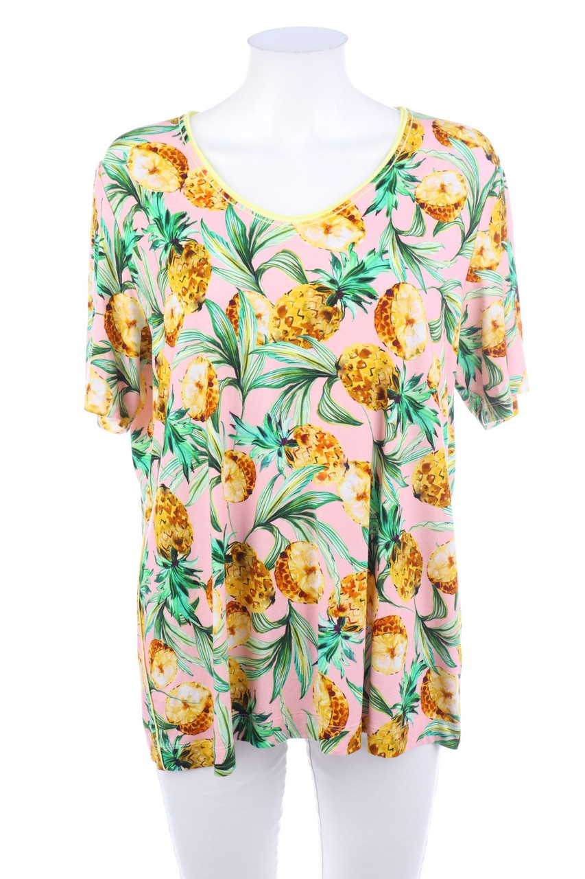 SANI BLU - Kurzarm-Shirt mit Print - D 44