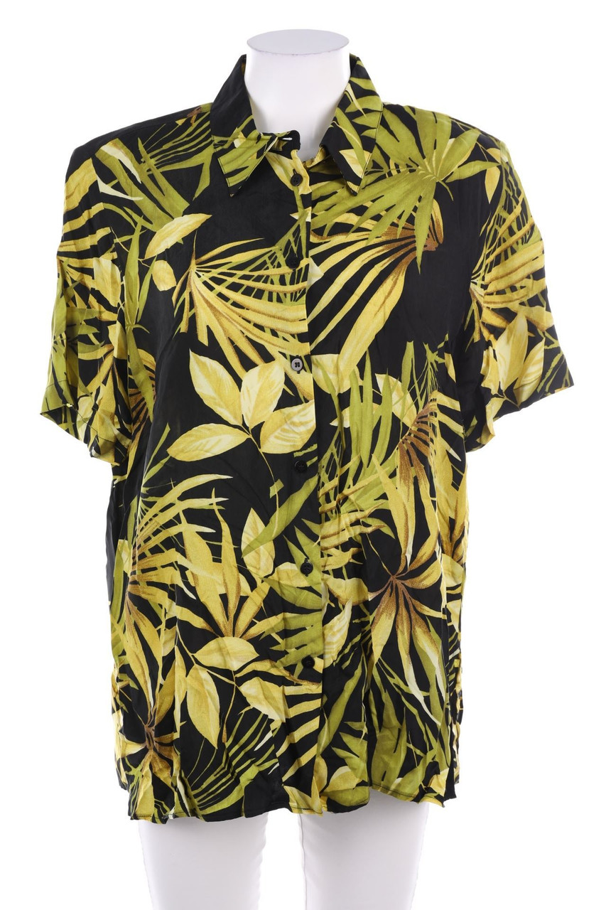 PIER ANGELINI - Kurzarm-Bluse mit Print - D 42