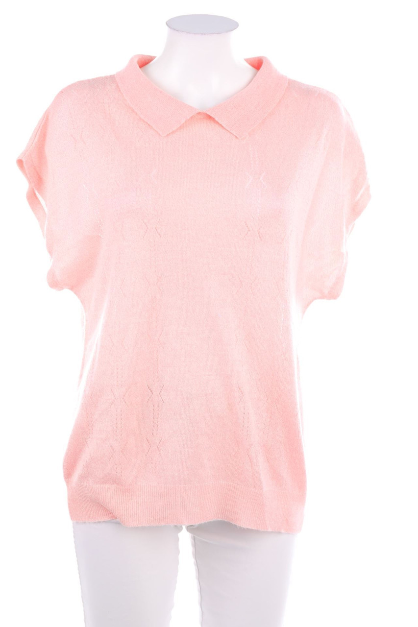 VINTAGE - Strick-Pullover mit Lochstrick-Details - D 40-42