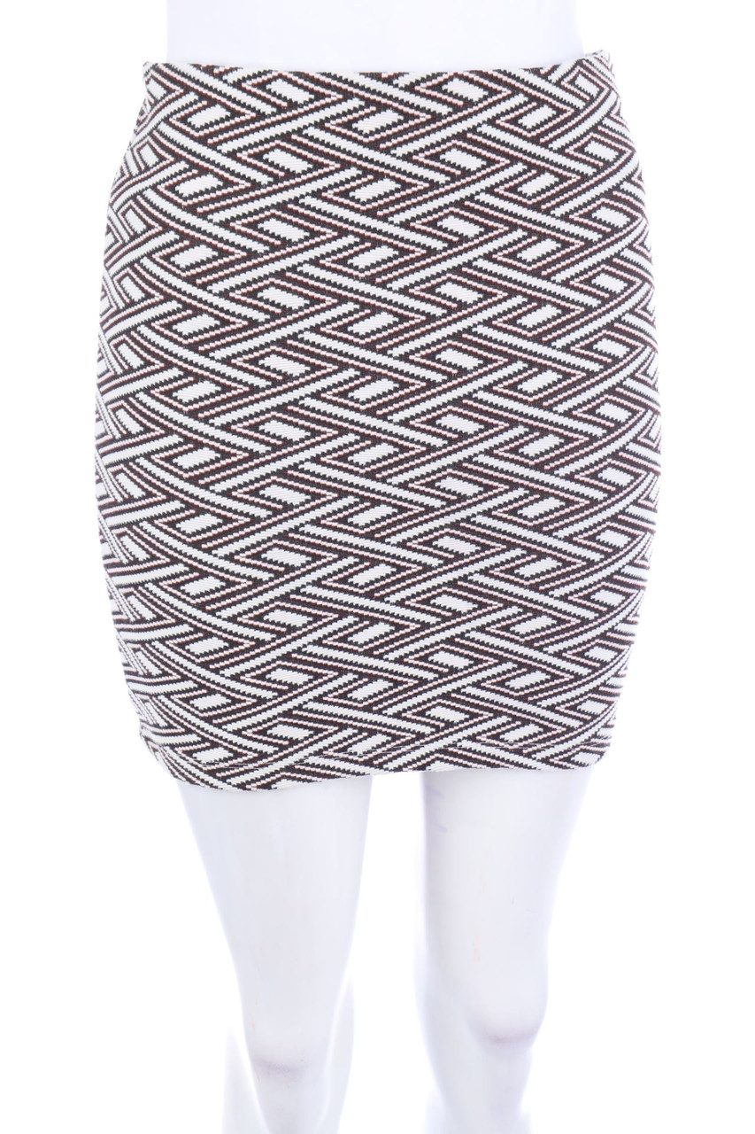 ZARA - Minirock mit Zickzack-Muster - S