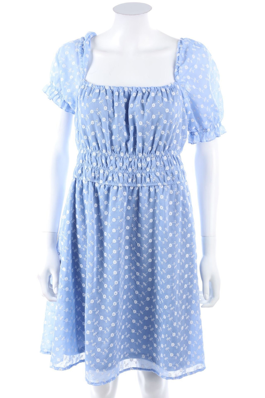 sinsay - Kurzarm-Bluse mit Stickereien - L