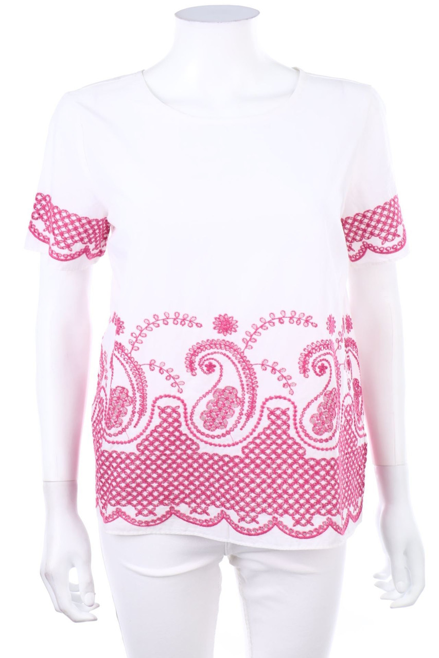 MICHAEL MICHAEL KORS - Kurzarm-Bluse aus Lochspitze - S