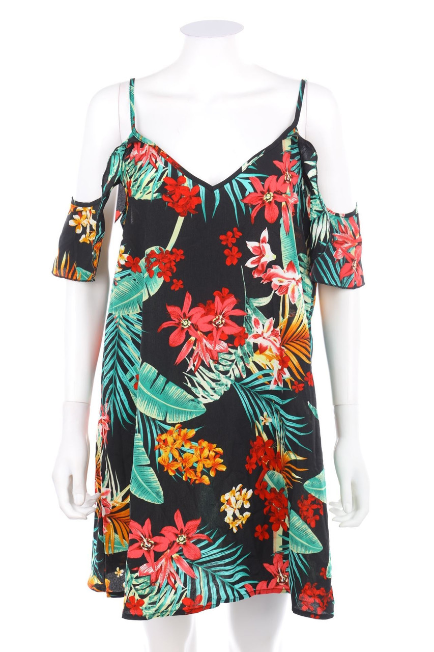 SHEIN - Minikleid mit Tropical Print - L