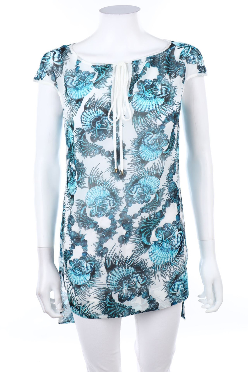 Just cavalli - Kurzarm-Bluse mit Print - D 34