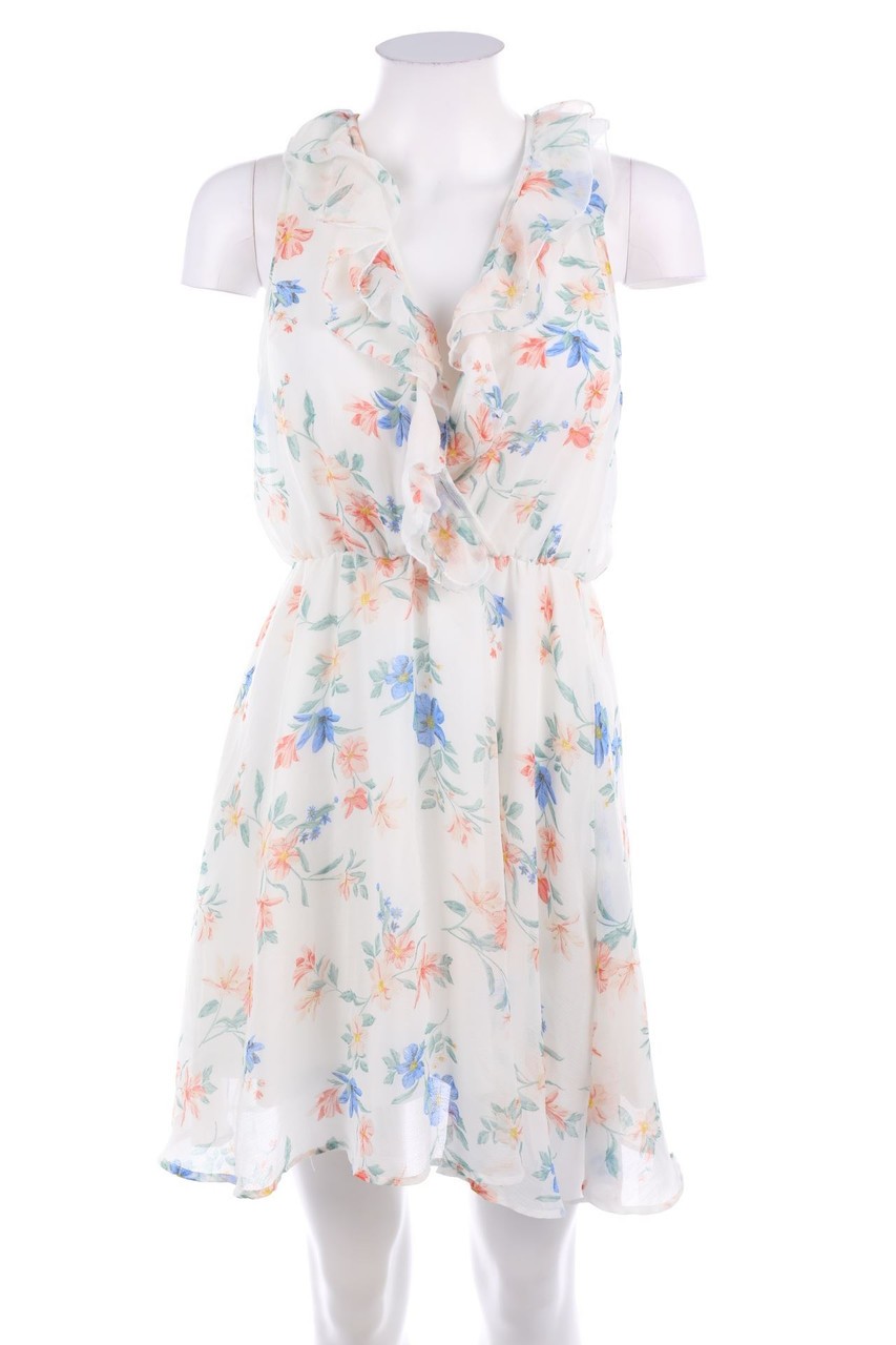 H&M DIVIDED - Chiffon-Kleid mit Blumen-Print - D 36