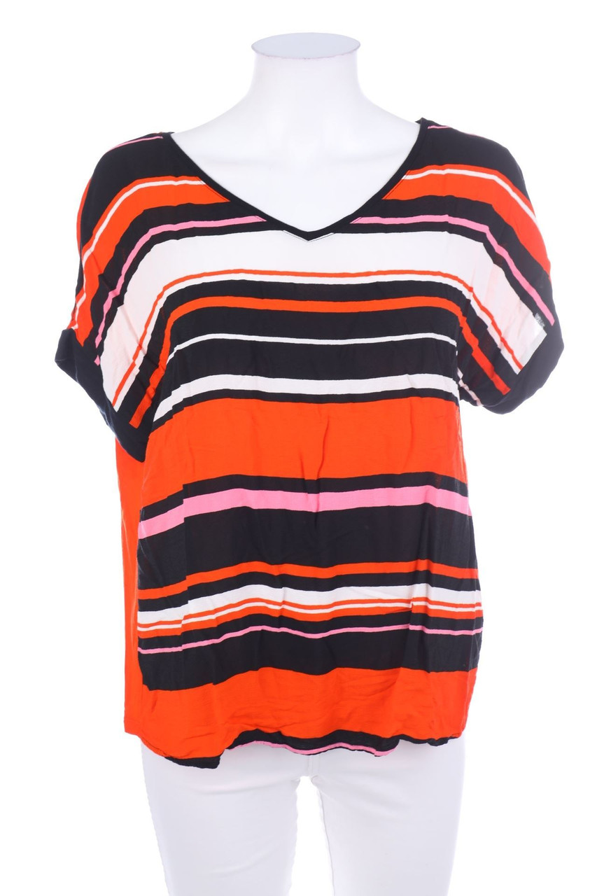 ESPRIT - Streifen-Kurzarm-Bluse - L