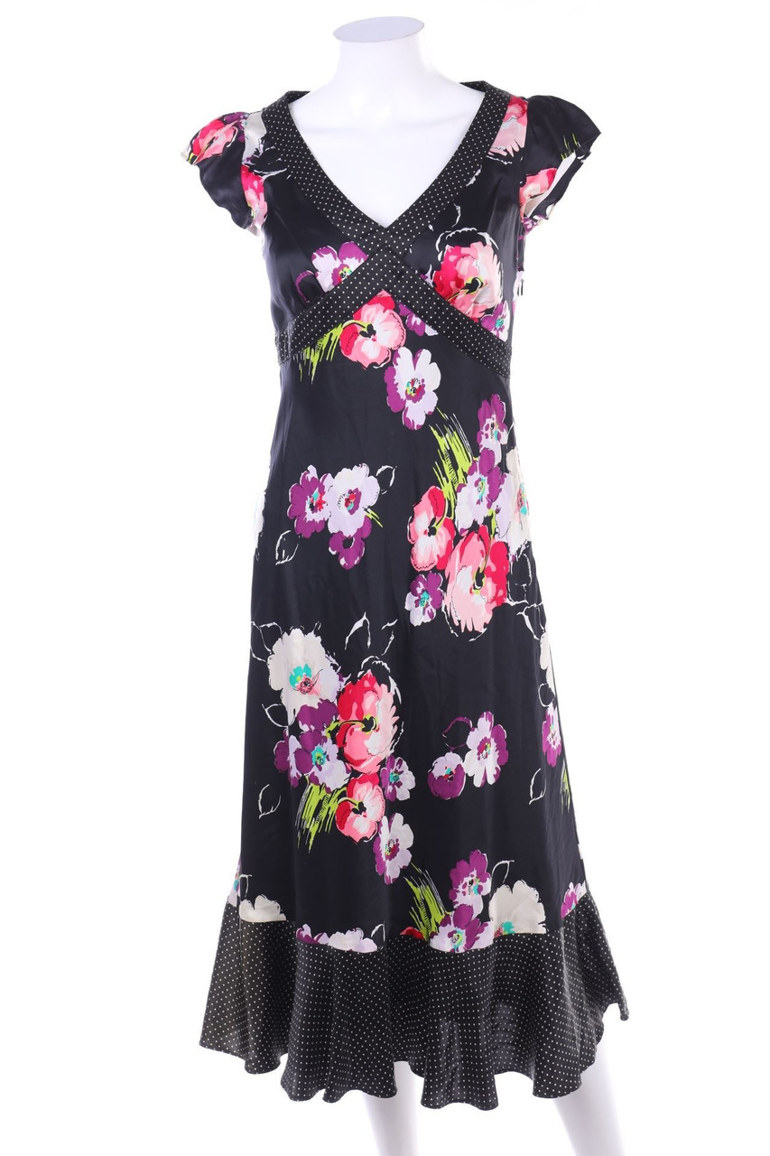 LAURA ASHLEY - Abendkleid aus Seide mit Blumen-Print - D 34