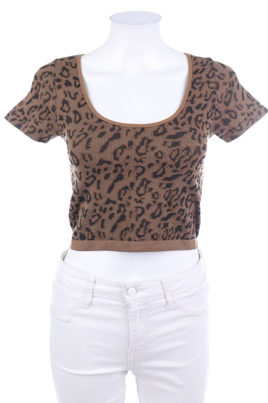 BOZZOLO - Cropped-Shirt mit Muster - M