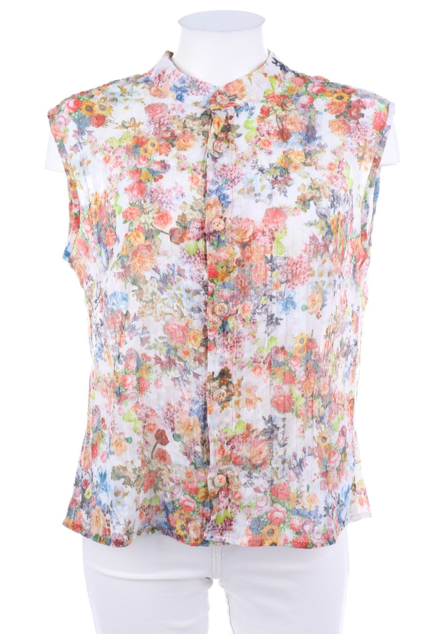 SECONDHAND - Blusentop mit Blumen-Print - D 42