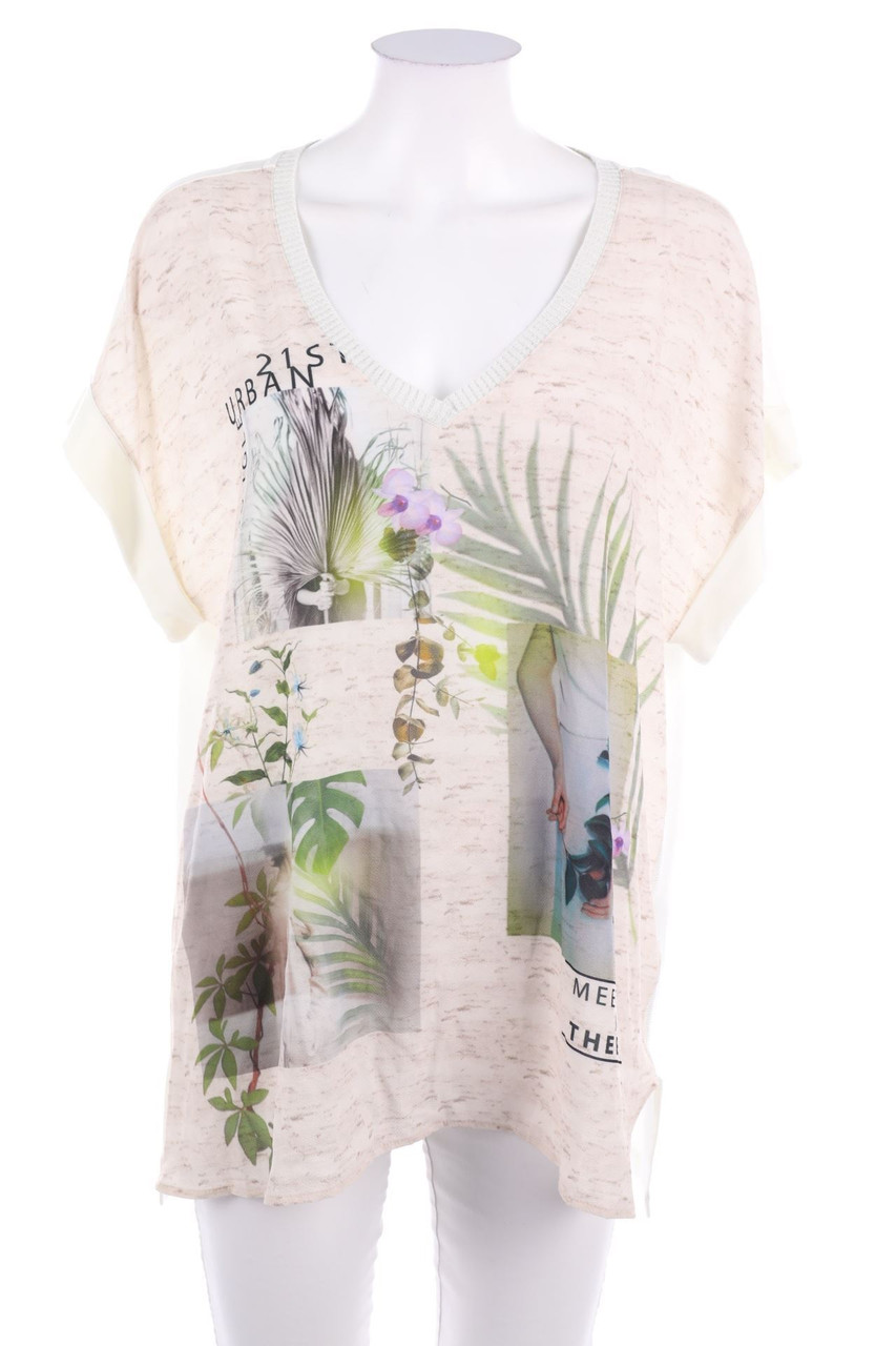 TAIFUN - Kurzarm-Shirt mit Print - D 46