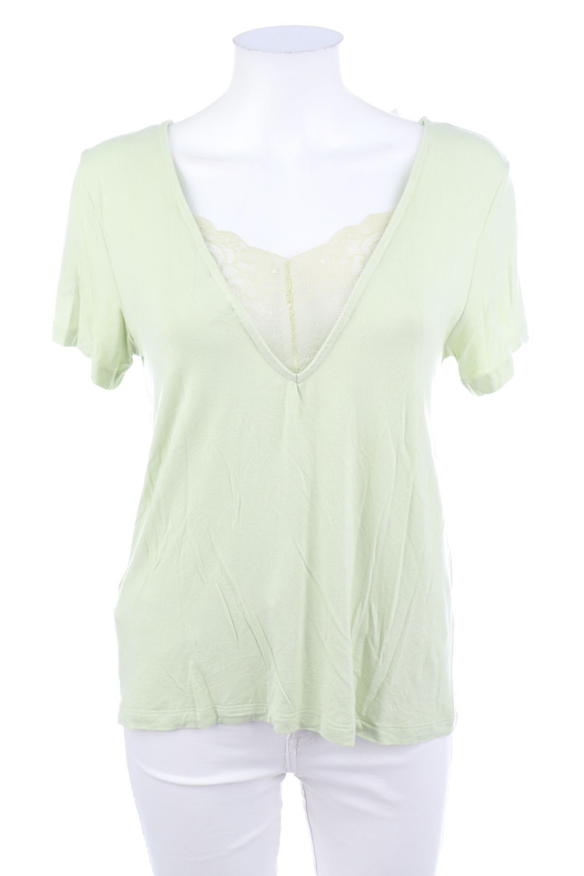 Noisy May - Kurzarm-Shirt mit Spitze - M