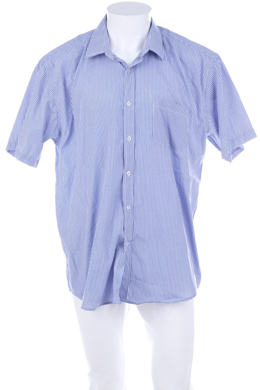 MARCEL BATTISTON - Kurzarm-Hemd mit Karo-Muster - 43